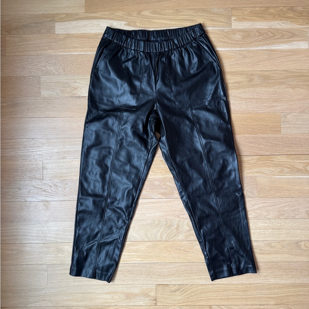 GAP Faux Leather Pull On Elastic Waist Slim Pants L Large